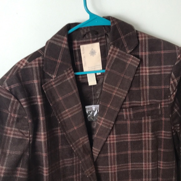 Brown plaid men suit coat territory ahead 30R nwot - Picture 2 of 7